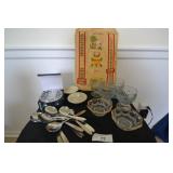 Coasters, spoons, sherbet bowls, wall hanging