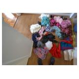 Box of womens scarves