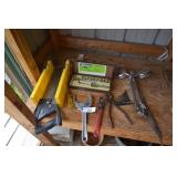 Socket set, miter saw, tools