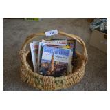 Basket with magazines
