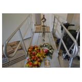 Windchimes, silk flowers