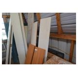 Wood shelving with brackets