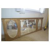 25 in x 66 in triple pane over the mantle mirror