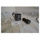 Shaving cup with brush