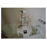 Shower chair, toilet holder