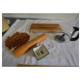 Cooking board, rolling pin, trinket