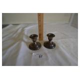 Sterling silver candle holders - weighted