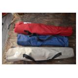 3 folding ballpark chairs