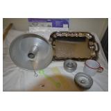 Jello molds, graniteware cup, bundt pan