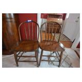 2 primitive chairs