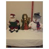 Snowman sings + walks, santas