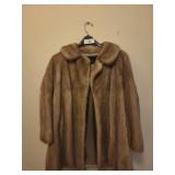 Golden Whiskey mink fur coat size medium