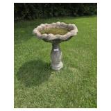 Concrete bird bath