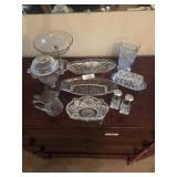 Salt and pepper, butter dish, relish dishes 10