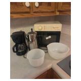 Microwave, electric percolator, coffee maker,