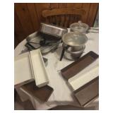 Electric skillet, old popcorn popper no cord,