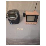 Mini portable TV and CD clock radio