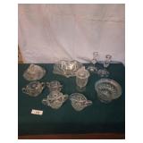 Cream and sugar glassware, 10 pcs