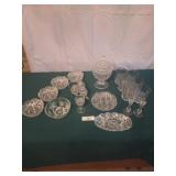 Preserves stand (cracked), odd glassware
