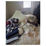 Bedspreads, blankets, curtains, pillow shams