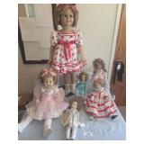 6 Shirley Temple 1930s dolls