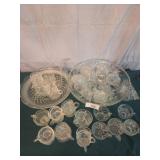 Punch bowl, big bowl, punch cups