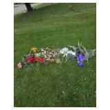 Group of artificial flowers