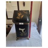Painted coal bin