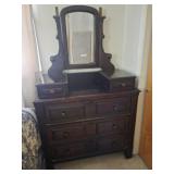 Vanity dresser 3 drawer with glove drawers on