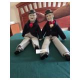 Laurel and Hardy porcelain dolls