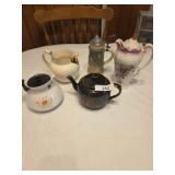 Corning coffee pot, tea pots