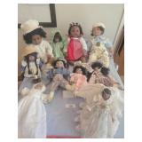 10 misc dolls