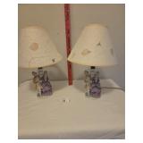 Porcelain figurine lamps