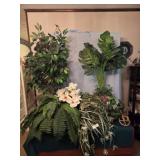 Assortment of artificial flowers