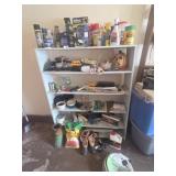 Water hose, potting mix, shelf includes contents
