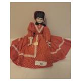 German porcelain doll red polka-dot