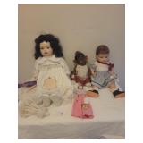 Wax, composition, parchin dolls