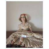 1915 boudoir bed doll