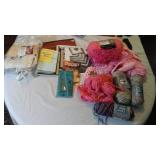 Group crochet yarn and books
