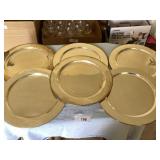 6 silver COLORED cookie trays (no markings on