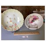 Small Germany floral bowl & unmarked bowl