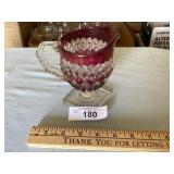 Small Belgian cranberry pitcher