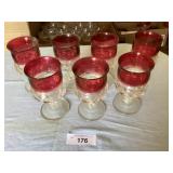 7- 5 1/2' Kings Crown goblets