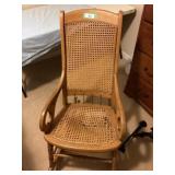 Vintage cane woven rocker (seat bottom is