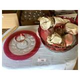 Heavy Kings Crown design punch bowl & numerous