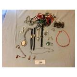 4 watches & miscellaneous costume jewelry