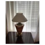 Hand-Painted Floral Hurricane Table Lamp