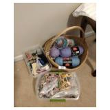Assorted Yarn and Sewing Craft Supply Lot
