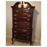 Queen Anne Style Cherry Highboy Dresser 78' T x