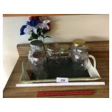 Misc Mason Jar and Decorative Plastic Bouquet
